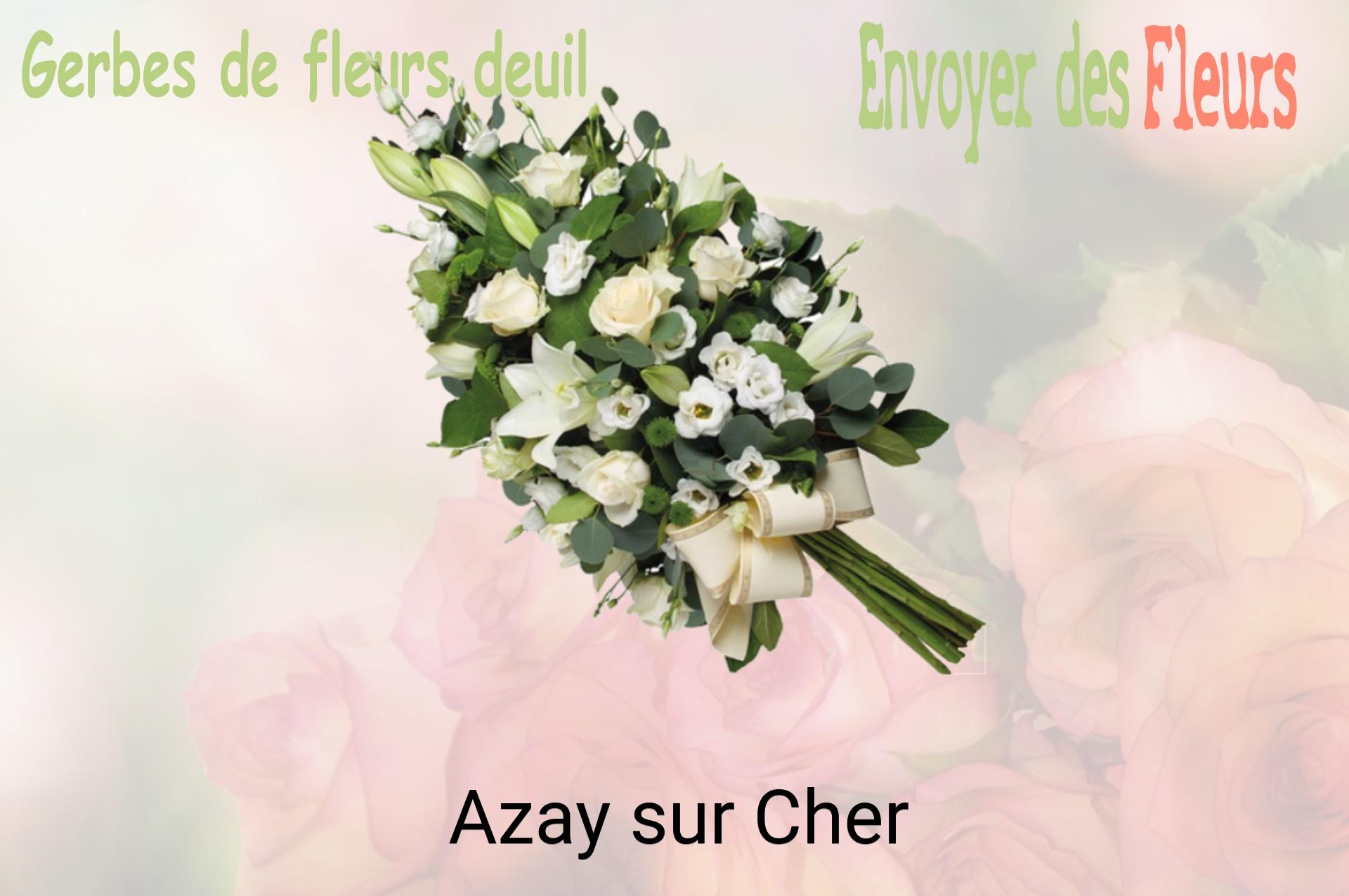 Gerbe de fleurs de deuil livrée à Azay-sur-Cher